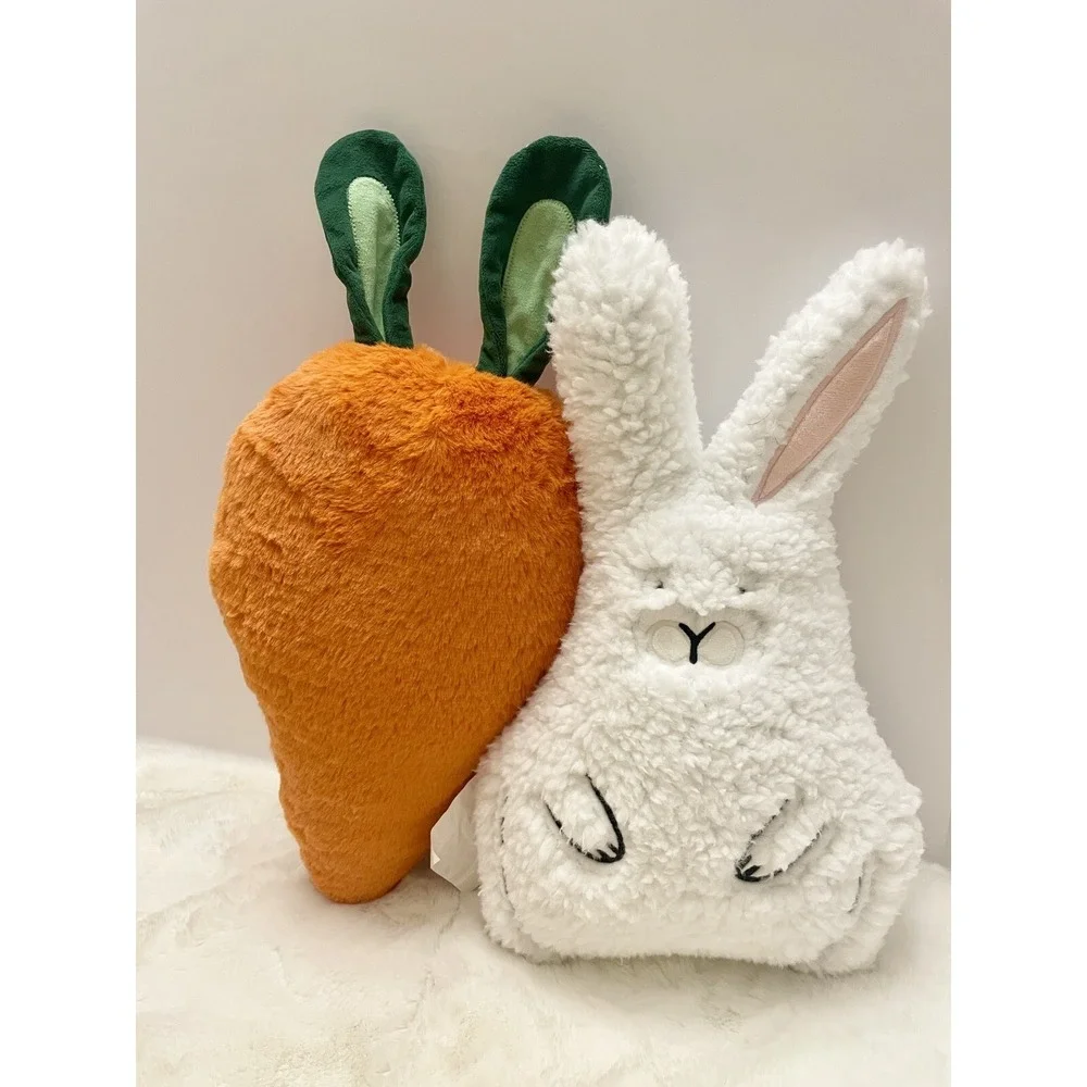 Set of 3 Target Bullseye Playground Plush‎ Easter Bunny Chick Carrot Pillows NWT